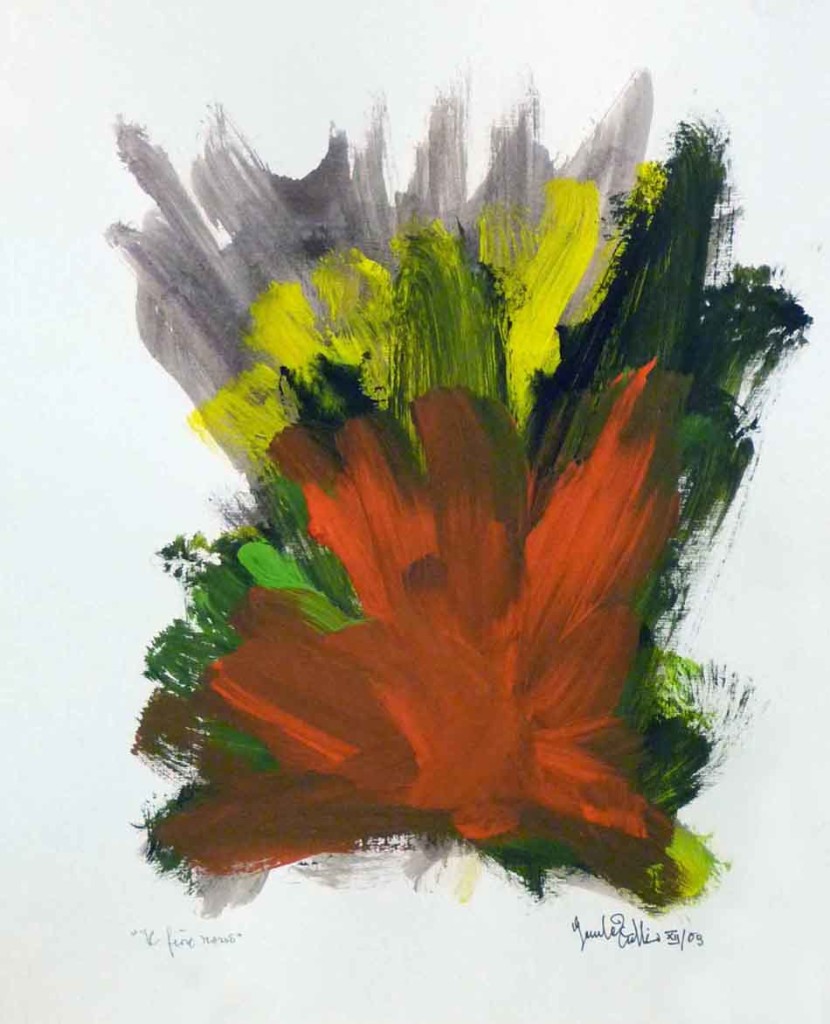Il fiore rosso, cm 40x40